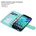 Moto X Pure Edition Case, Moto X Style Case, Style4U Premium PU Leather Stand Wallet Case with ID Credit Card/Cash Slots for Motorola Moto X Style / Pure Edition (2015 Release)+1 Stylus [Mint Green]