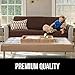 Gorilla Grip Original Slip Resistant X-Large Oversized Sofa Protector, Seat Width to 78 Inch, Patent Pending Suede-Like Furniture Slipcover, 2 Inch Straps, Couch Slip Cover for Dogs, Sofa, Navy Blue