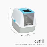 Catit Style Hooded Cat Pan Litter Tray Blue 57L x 39W x 46.5H view 2