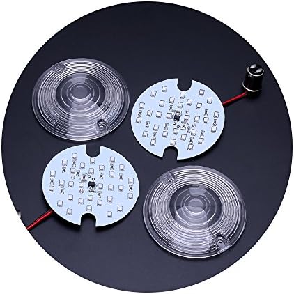1Set 12V 1157 LED Motorcycle Bike Dual Amber Turn Signal Light Panel For Harley Touring (1157 Amber Light&amp;Clear Lense)
