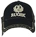 RUGER Men's Camo Trim Adjustable Fit Hat Black
