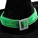 IDS Home Halloween Party Witch Hat Costume Accessory Green Velour Halloween Costume for Girl Women Adult Masquerade Cosplay Costume Accessory and Daily Halloween Party Decor Decorations Witch Hat