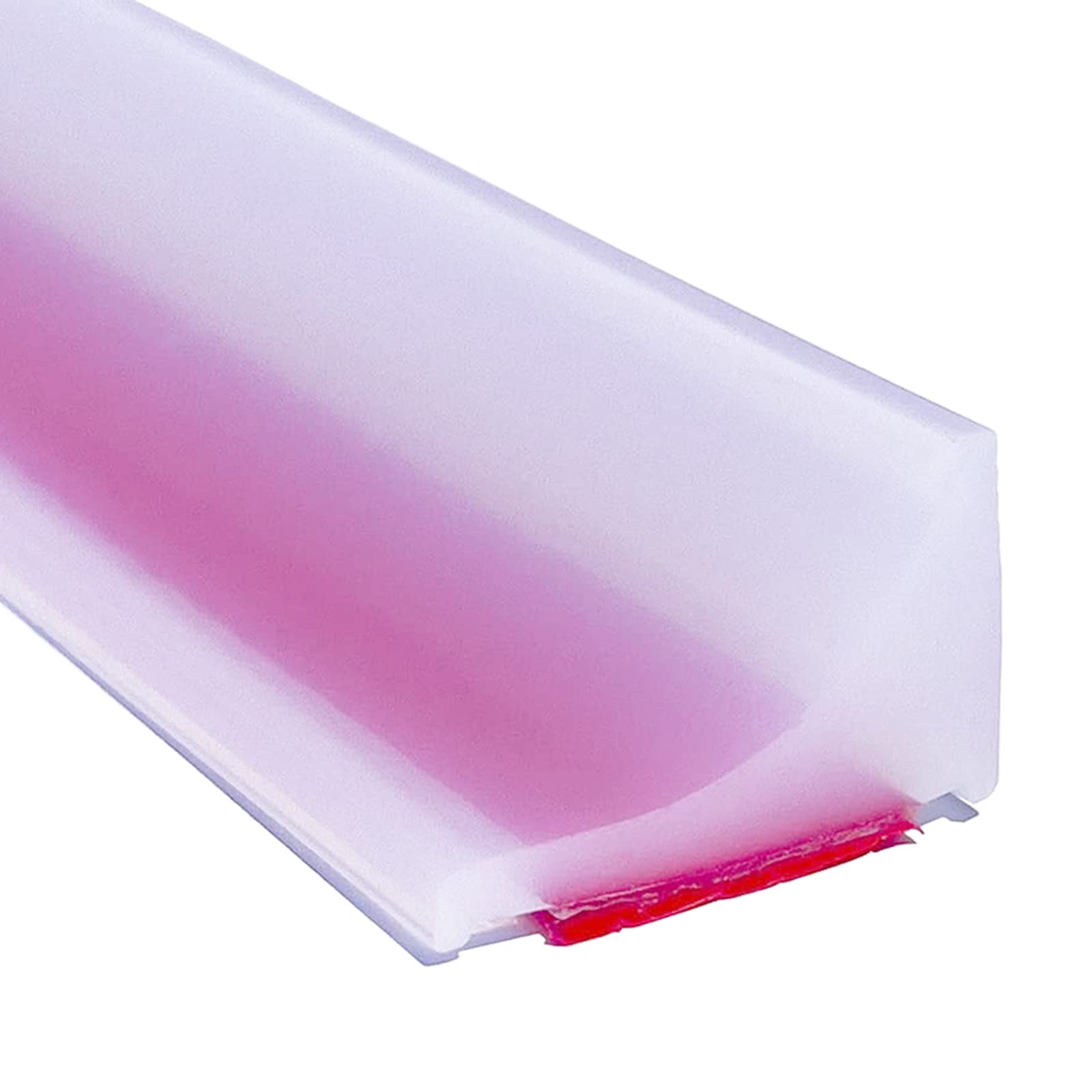 Esufeir 39"/1M Clear Wet Room Floor Barrier,Silicone Shower Door Threshold Water Dam,Bath Edging Trim Water Retaining Seal Strip,Self-Adhesive Water Stopper for Kitchen Sink,Bathroom Floor,Shower Tray