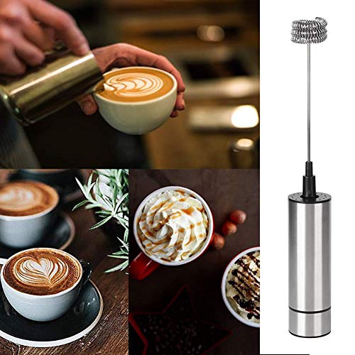 Milchaufschäumer Handheld, Kaffeeaufschäumer Elektrisch für kugelsicheren Kaffee, Matcha, heiÃe Schokolade, Edelstahl – Bild 4