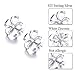 16mm 925 Silver Plumeria Flower Stud Earrings CZ Hawaiian Jewelry for Girls