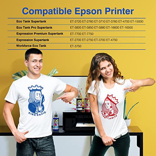 Tonha Sublimation Ink Refill for Epson EcoTank ET2720 ET2760 ET2650