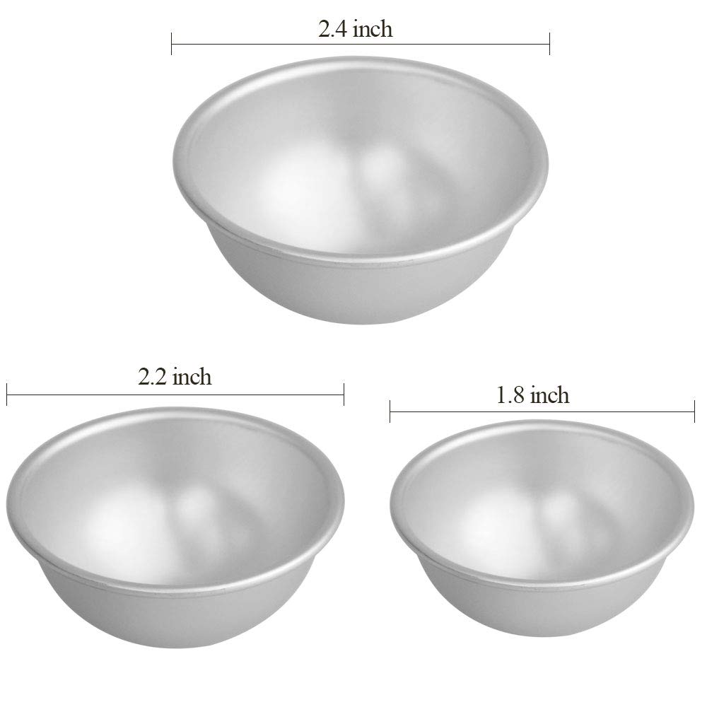 Bath Bomb Mold Set 30 Pieces DIY, Craft Projects, 3 Size Bath Bombs(1.8 inch, 2.2 inch, 2.4 inch), Poualss