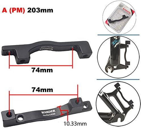 WARDER WDA-08 Bike Bicycle Disc Brake Adapter PM 203mm Disc Rotors A Column Brake Adapter