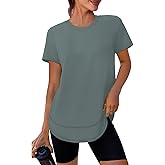 XIEERDUO Womens Workout Tops Short Sleeve Shirts with Sun Protection UPF 50+ Quick Dry Outfits for Hiking Running S-3XL