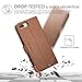TUCCH Case Wallet for iPhone 7 Plus/8 Plus, PU Leather Folio Cover with Kickstand [Card Slot] Magnetic Closure Flip Protective TPU Interior Case Compatible with iPhone 8 Plus/7 Plus, Light Brown