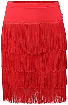 Full Nice Women's Latin Fringe Athletic Dance Skirts