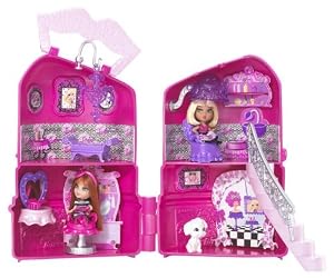 Amazon.com: Barbie Mini B Take-Along Salon Playset: Toys & Games