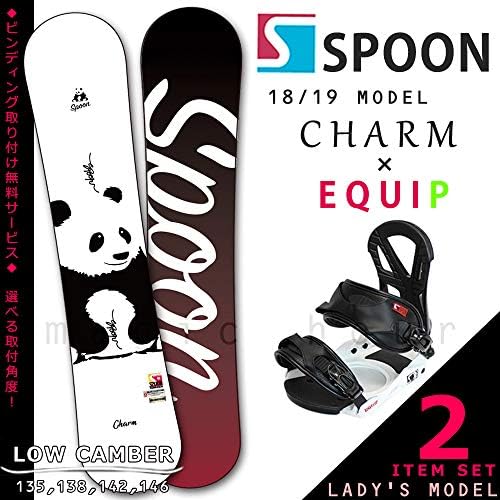 スノーボード 板 レディース 2点 セット スノボ 18モデル 18 19 Spoon スプーン Charm スノボー 初心者でも簡単 イージー キャンバー ボード 軽量 ソフトフレックス 大人 カワイイ 白 黒 ホワイト Cznelb Ru