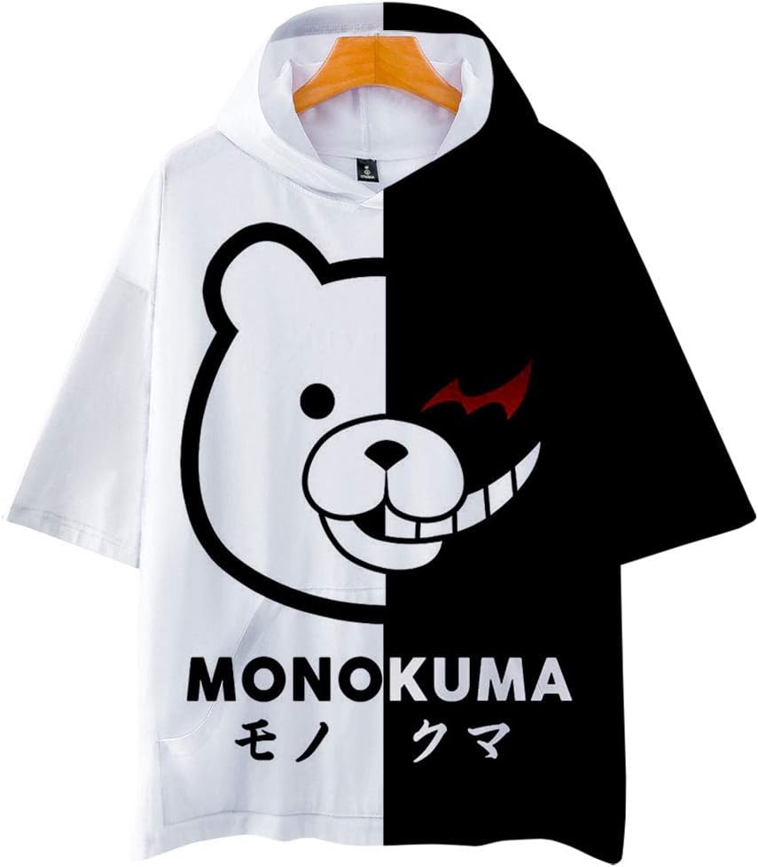 Amazon Co Jp モノクマ フード モノクマtシャツ フード付き フードtシャツ ダンガンロンパ グッズ レディース メンズ ホビー