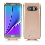 Galaxy S6 Edge Plus Battery Case,Accerzone External Power Bank 4200mAh Portable Slim Backup Charging Case for Samsung Galaxy S6 Edge Plus(Not for S6 Edge) (Gold)