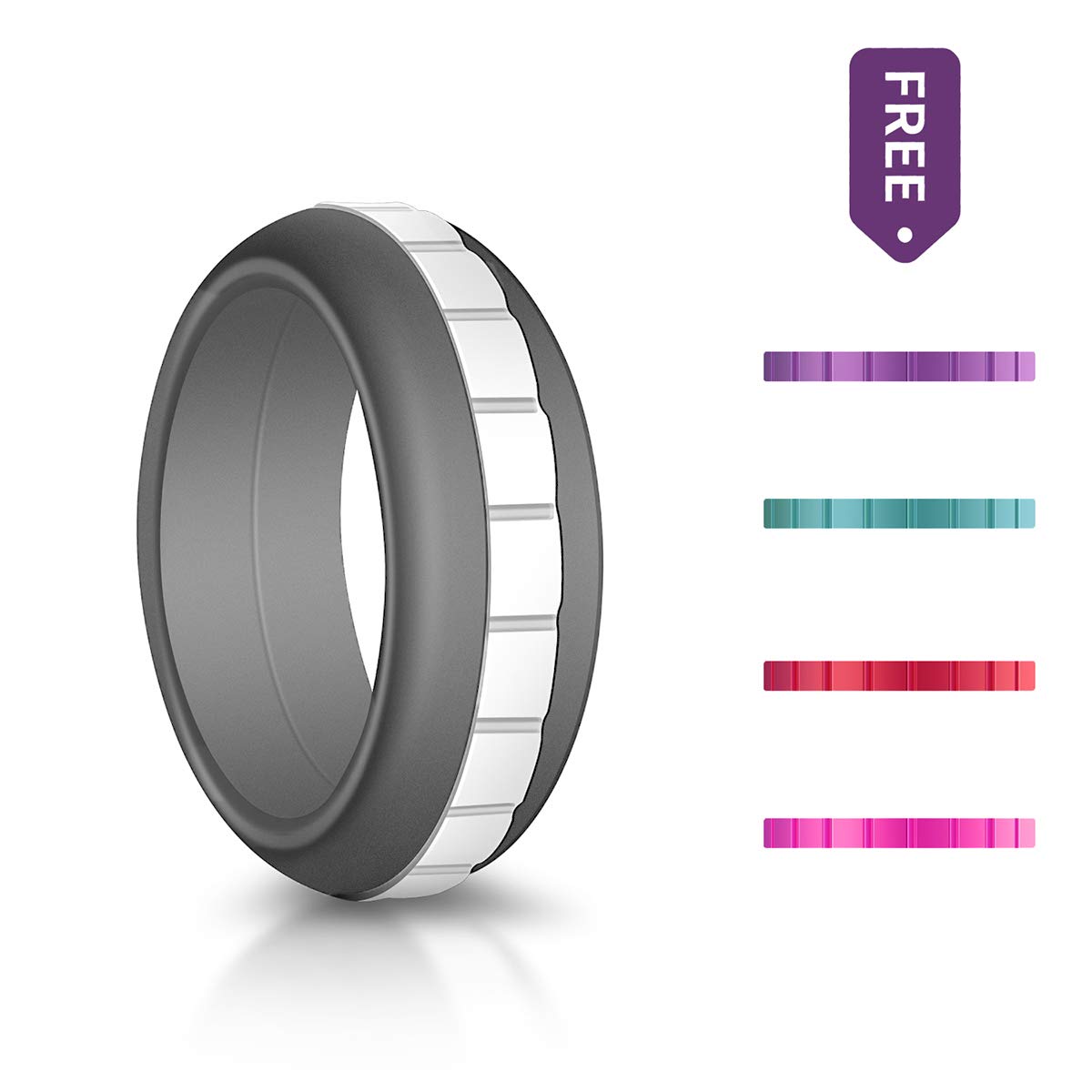 SZHSR Silicone Wedding Ring for Men Women Protect Your Hands and Marriage Commit to What You Love with 5 Replace Bands
