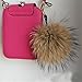LITHER Genuine Raccoon Fur Pom Pom Puff Ball Car Keyring/Bag Purse Charm