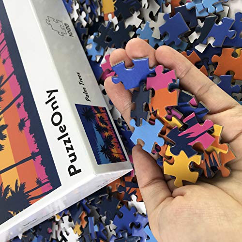 Jigsaw Puzzle 1000 Piece Palm Trees Puzzle Random Cut 1000 Pieces