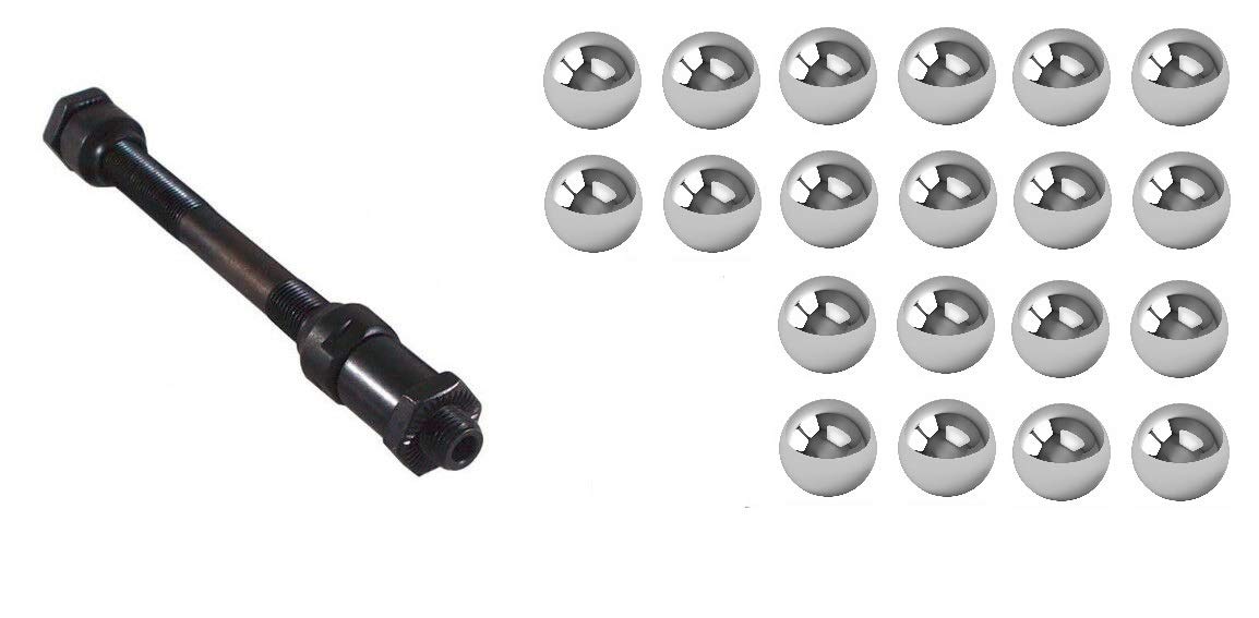 cyclingcolors Bicycle Rear Wheel Axle, 10 mm x 145 mm, Silver, Mountain Bike, Road Bike, Rim Brake