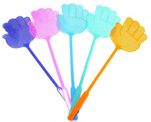 Pest Control Fly Swatter, Assorted Colors, 5 Pack