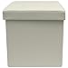 Sorbus Storage Ottoman Bench, Folding Cube Ottoman, Great for Hassock, Foot Stool, Seat, Coffee Table, Storage Chest, and More Contemporary, Faux Leather (Beige)