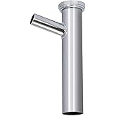 EZ-FLO 1-1/2 Inch x 8 Inch Dishwasher Tailpiece, Direct Connection for Tubular Drain Applications, 7/8 Inch OD Branch, Chrome