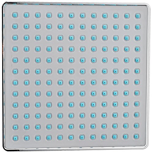 Rainfall Shower Head, 8" High Pressure Overhead Fixed Square Shower Head Luxury Chrome Plated with Adjustable 