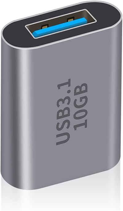 Duttek USB C Female to USB A Female Adapter 3.1 Gen2 10Gbps 3A