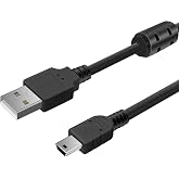 Haoyou (2-Pack) Replacement Canon Mini USB Data Transfer Cable (with Anti-Interference Magnetic Ring) Compatible with Canon PowerShot/EOS/Rebel T7/DSLR/ELPH Cameras and Vixia Camcorders (IFC-400 PCU)