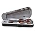 ADM Acoustic Violin 1/2 Size with Hard Case, Beginner Pack for Student, Red Brown