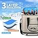 Keenstone Portable Soft Cooler Bags, 36 Cans, 3 Insulated Layer 100% Leak Proof, Perfect Soft Sided Coolers for Beach, Hiking, Camping, Sports, Picnics, Fishing, Road Trip (Brown)thumb 2