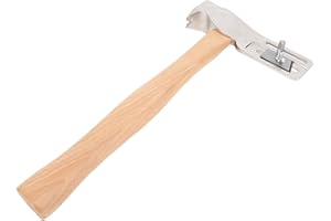Roofing Hatchet, Lightweight Carbon Steel Shingling Hammer with Wooden Handle, Multifunctional Nail Puller, Ideal for Roof Re