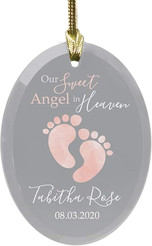 personalized baby angel ornament