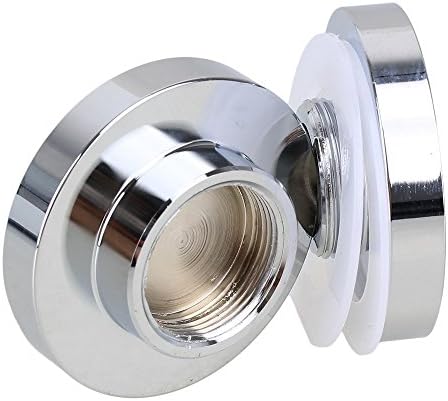 Shower Bath Door Handle,Ideaker Exquisite Flat Round Zinc Alloy Glass Door Silver Knob Double Side