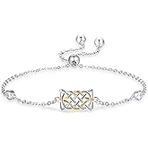 Palpitate Irish Bracelet Celtic Knot Bracelet 925 Sterling Silver Good Luck Irish Gifts Celtic Jewelry for Women Wife Mom Her