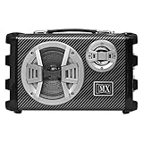 Skin4gadgets MX Professional Portable PA 5.5' Speaker Amplifier with 1 Microphone Remote Battery Bluetooth Aux Radio (Black)