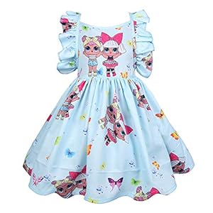 ALAMing Meisjes Kids Prinses Jurk LOL Verjaardag Tutu Surprise Dress Party Outfit