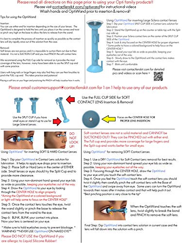 OptiWand 3 Pack Soft contact lens insertion and removal tool. Helps to pinch soft contact lens for removal.