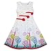 Sunny Fashion Girls Dress Sleeveless Tree Bird Flying Print Flower Red