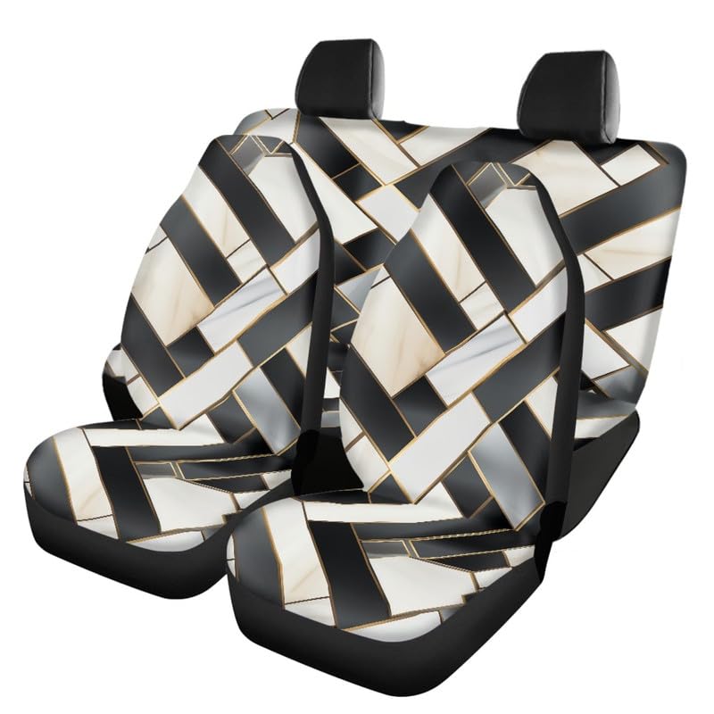 Semiouray Multi-Colour Geometry Print Car Seat