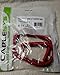 Cablesys Coiled Telephone Handset Cord for Use with PBX Phone Systems, VoIP Telephones - 12 Ft Uncoiled, Rj22, 1.5 Inch Lead on Both Ends, Cherry Red