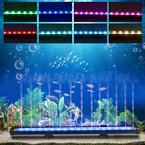 EMore LED Aquarium Light, 38CM Multicolor Waterproof Fish Tank Light 15 LEDs 5050SMD RGB