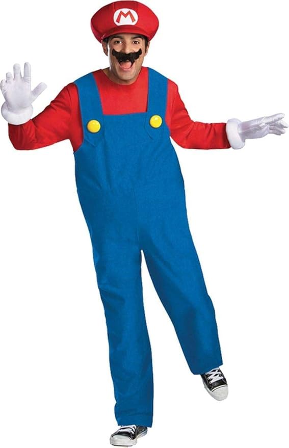 Super Mario Bros DIS68083T Deluxe Costume, Men, L Amazon.co.uk Toys