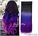 Black to purple to grape purple three Colors Ombre hair extension, Synthetic Hair extensions UF204