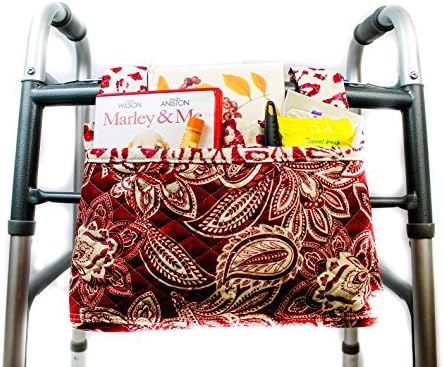Walker Bag Quilted 3-Pocket Storage Accessory Pouch (Red)