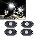 RGB LED Rock Lights -4 Pod Lights with Phone App/Remote Control & Timing & Music Mode & Flashing & Automatic Control & Color Grad Multicolor Neon Lights Under Off Road Truck SUV ATVthumb 1