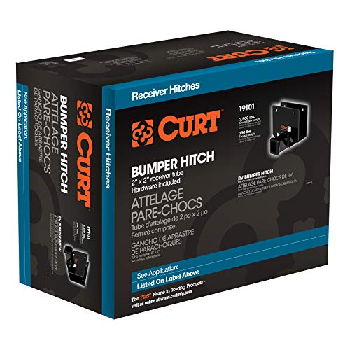 CURT 19101 Camper Hitch RV Bumper Hitch for 2-Inch x 4-Inch RV Bumper, 2-Inch Receiver, 3,500 lbs. - Thumbnail 7