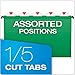 Pendaflex SureHook Reinforced Hanging Folders, Legal Size, Bright Green, 1/5 Cut, 20/BX (6153 1/5 BGR)
