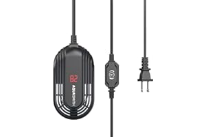 AQUASMITH fish tank heater,small aquarium heater, 150W with LED display, external temperature regulator, suitable for fish, turtles, fresh water, sea water, aquarium heater 18.4-26.4 gallon.