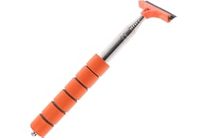 SWETRACE Retractable Car Side Mirror Squeegee Orange Portable Windshield Cleaning Tool with Long Handle
